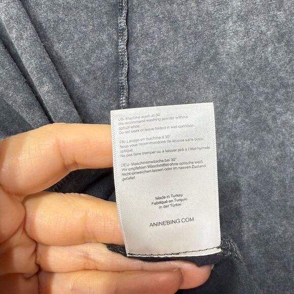 Anine Bing Vintage-Look Bing Tee in Black XS NWOT - Picture 10 of 13